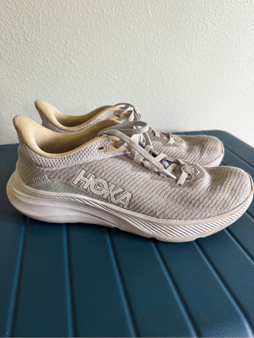 Hoka Women’s Running Shoes in Light Taupe/Grey